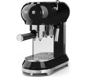 SMEG ECF01BLUK Coffee Machine - Black, Black