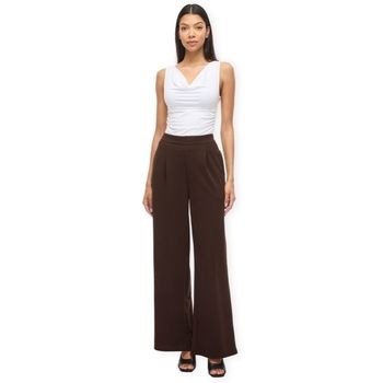 Vila Pantalones Noos Benne Wide Trousers - Coffee Bean para mujer