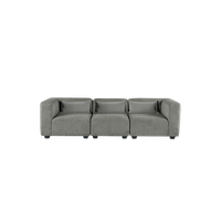 sofa modular tres plazas liza gris verdoso