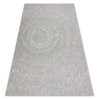 alfombra sisal flat 48832637 circulos puntos gris  crema 120x170 cm