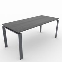 mesaescritorio para teletrabajo oficina y hogar estructura abierta color gris grafito tapa color roble azabache fabricado en espana 200x80cm