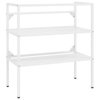 Estructura De Lavabo De Hierro Blanco 79x38x83 Cm Vidaxl