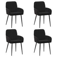 sillas de comedor 4 uds terciopelo negro 57 x 50 x 85 cm vidaxl