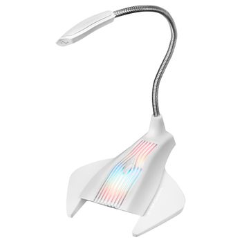 Mars Gaming MMIC, Micrófono Gaming Omnidireccional RGB Flow, Brazo Aluminio Flexible y Adaptable, USB Plug & Play, Micrófono RGB Negro o Blanco