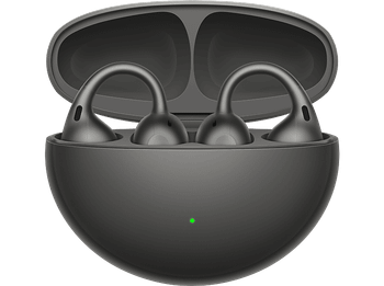 Auriculares conducción de aire - OPPO Enco Clip 2, Autonomía 9.5 h + 40h, Ajuste EarHug, Gris pizarra