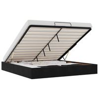 estructura de cama otomana sin colchon negra 160x200 cm vidaxl