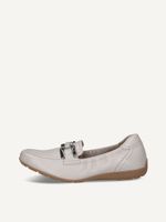 caprice moccasin white made of leather without heel size 39