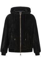 sudadera con capucha de terciopelo labrado black s