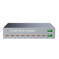 cargador bakeey wlx-x6y de 140westacion de carga de escritorio de 10 puertos usb pd2 usb-a  8 usb-c pd30 carga rapid