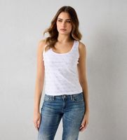 guess para mujer w6gp10k2932 camiseta logo blanco xs casual algodon sin mangas  tirantes