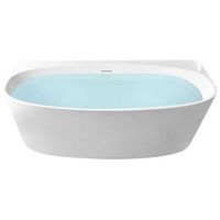 banera moderna acrilica ovalada de pared 150 x 79 cm blanco parnaiba