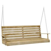 banco columpio madera de pino impregnada 155x65x60 cm