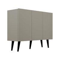 comoda 3 puertas paneles gris