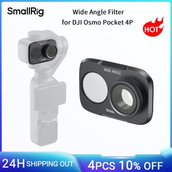 Filtro de gran angular SmallRig para DJI Osmo Pocket 4P, que ofrece una imagen nítida de borde a borde y un campo de visión ampliado para grabaciones, fabricado con vidrio óptico - 7019.