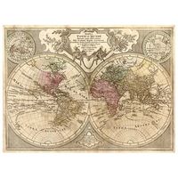 legendarte - cuadro lienzo impresion digital - mapa antiguo no 60 - decoracion pared cm 80x100
