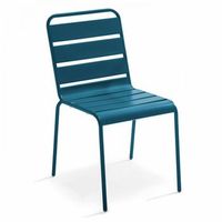 silla de jardan de 47 x 55 x 83 cm metal azul pacifico