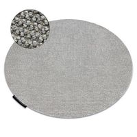 alfombra casablanca loop circulo gris claro lazo suave circulo 100 cm