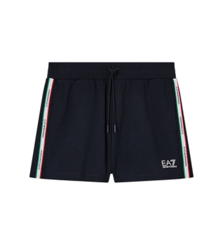EA7 para mujer. 7W001224_AF12660 Pantalón corto Italian Spirit azul (S), Casual, Algodón, Marino