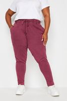 yours joggers de algodon granate mujer curvy y tallas grandes yours