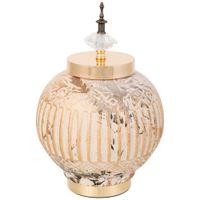 jarron de ceramica  dorado d21x31h cm