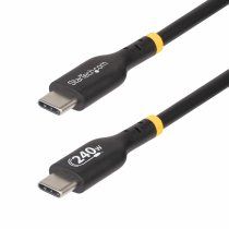 StarTech.com Cable de Carga USB-C de 1m - Cable USB Tipo C - CertificaciÃ³n USB-IF - PD de 240W EPR - Cable USB 2.0 USB-C de Carga para PortÃ¡tiles - Recubrimiento de TPE - Macho a Macho
