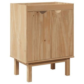 Mueble De Lavabo De Baño Otta Madera Maciza De Pino 59x40x80 Cm Vidaxl
