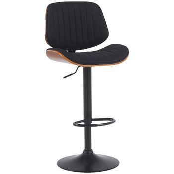Taburete De Tela Clawson Nogal/negro 50x50x94 Cm Clp