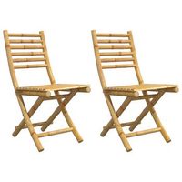 sillas de jardin plegables 2 uds  silla de exterior  sillon bambu 43x54x88 cm