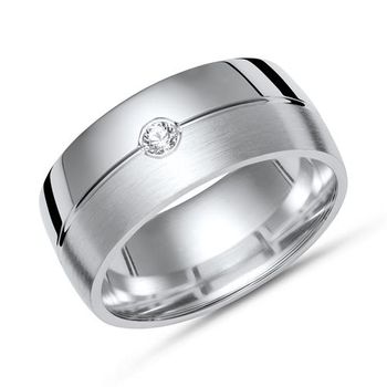 Anillo de plata 925 con circonita en 8mm