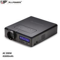 estacion de energia portatil allpowers ac 200w 41600mah solar cargador de bateria externa