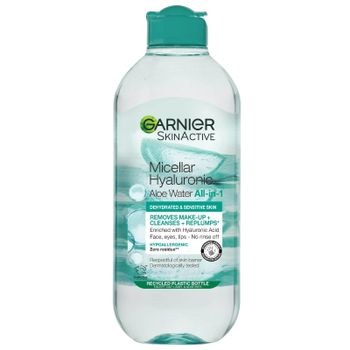 Garnier Micellar Hyaluronic Aloe Water 400ml, Cleanse and Replump
