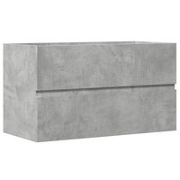 armario pared bano  mueble de bano madera ingenieria gris hormigon 80x385x45cm