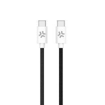 Celly USBCUSBCCOTTBK cable USB 1,5 m USB C 60 W Negro, Blanco