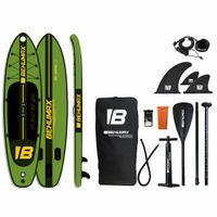 behumax - tabla de paddle surf hinchable be wave mediterranean 10 con tecnologia dropstitch y doble capa pvc ideal para yoga y pesca