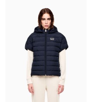 EA7 para mujer. 7W000477_AF12476 Chaqueta Puffer Core Lady Gris (S), Casual, Deportivo, Sportswear, Multideporte, Poliéster, Manga corta, Si