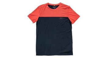 Camiseta devold classic linear azul   roja hombre