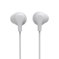 auriculares hama popply con cable jack 35 mm control en linea y microfono blanco