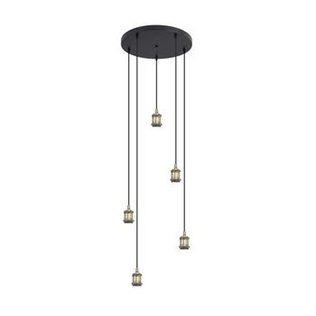 Lámpara Colgante 5 Luces Diseño Industrial Moderno