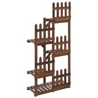 soporte para flores madera maciza de abeto 60x25x130 cm vidaxl