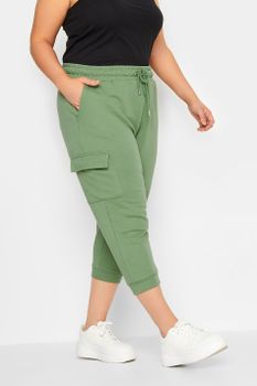 Yours Joggers Caqui Capri Cargo , Mujer Curvy Y Tallas Grandes, Yours