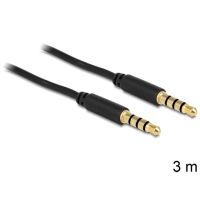 cable de audio delock 35mm macho a macho de 3 m en negro
