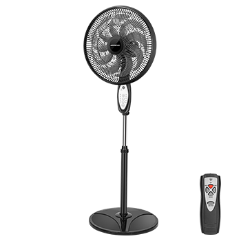 Aigostar Cynric - Ventilador de Pie Silencioso 45W, 9 Aspas, Mando a Distancia, 3 Velocidades, 3 Modos, Temporizador 7.5 Horas, Oscilante 70°, Ventilador de Altura Ajustable, Base Antideslizante