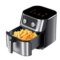 freidora de aire 8l acero inoxidable 1400w freidora in aceite cocina saludable control mecanico 360 heating 60 min timer