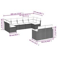conjunto de relax para patio incluye cojines tejido artificial negro