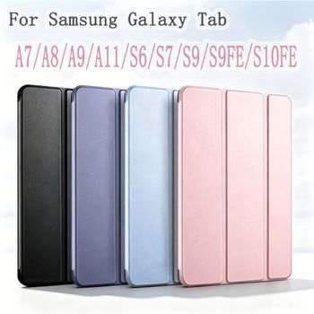 Funda con Tapa Magnética y Soporte para Tablet Samsung Galaxy Tab A7 Lite A8 A9+ A11+ 8.7 10.5 11 T220 T500 T505 X110 X210 X130 X230