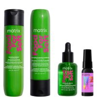 matrix food for soft hydrating shampoo 300ml conditioner 300ml multi-use hair oil serum 50ml and mini miracle creator 20 45ml