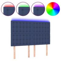 cabecero cama con luces led  panel de cabecera tela azul 144x5x118128 cm