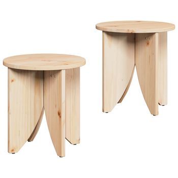 Mesa De Café 2 Pcs Natural Vidaxl