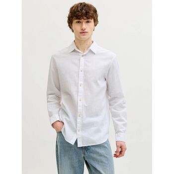 Jack & Jones Camisa manga larga 12289174 SUMMER LINEN-WHITE para hombre