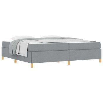Estructura De Cama Gris Claro 200 X 200 Cm Tela Vidaxl
